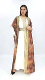 Ottoman abaya from Turkey lycra inner abaya with chiffon duster cape