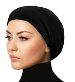 MEDUIM SIZE Silky Lycra Snood Khatib Underscarf Hijab Caps Size Juniors/Women's Medium