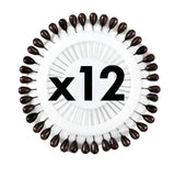 wholesale 12 wheels Large Straight Hijab Pins All Black