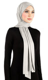 dove gray baby blue women's Cotton Jersey Hijab Extra Long Soft Stretchy Shawl