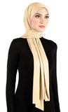 golden beige baby blue women's Cotton Jersey Hijab Extra Long Soft Stretchy Shawl