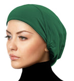 thinning hair cap or hijab undercap for muslim or Jewish women in emerald green
