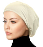 ivory color cotton snood cap for muslim or jewish woman for hair cover for modesty