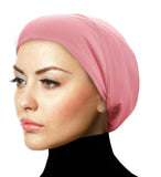 MEDUIM SIZE Silky Lycra Snood Khatib Underscarf Hijab Caps Size Juniors/Women's Medium