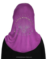 Wholesale Heba Young Girl's Hijabs with Rhinestones Lycra 1 piece - CLOSEOUT CLEARANCE