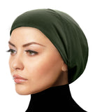 MEDUIM SIZE Silky Lycra Snood Khatib Underscarf Hijab Caps Size Juniors/Women's Medium