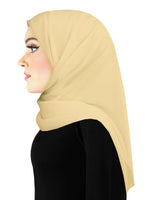 beige Salma Chiffon Square Scarf Hijab