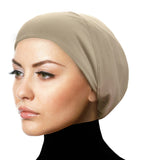 MEDUIM SIZE Silky Lycra Snood Khatib Underscarf Hijab Caps Size Juniors/Women's Medium