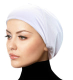 MEDUIM SIZE Silky Lycra Snood Khatib Underscarf Hijab Caps Size Juniors/Women's Medium