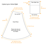 Amira Hijab Silky LYCRA 2 piece Muslim Women's Head Scarf