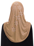 Wholesale 1 Dozen Aiyah Amira Hijab JUNIOR'S SIZE 1 piece Lycra with Rhinestones