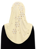 Wholesale 1 Dozen Aiyah Amira Hijab JUNIOR'S SIZE 1 piece Lycra with Rhinestones