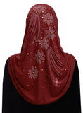 Wholesale 1 Dozen Aiyah Amira Hijab JUNIOR'S SIZE 1 piece Lycra with Rhinestones