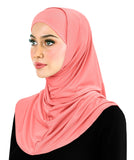 Amira Hijab Silky LYCRA 2 piece Muslim Women's Head Scarf