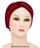 Velvet Venetian Turban Easy Pull-on Hijab Caps