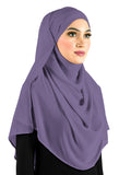 Chiffon Wrap Hijab Headscarf with Caplet & Sashes to Tieback  MADE IN TURKEY >>SEE VIDEO