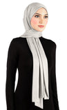 dove gray baby blue women's Cotton Jersey Hijab Extra Long Soft Stretchy Shawl