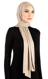 wheat linen color baby blue women's Cotton Jersey Hijab Extra Long Soft Stretchy Shawl