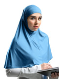 Shoulder Length Khimar 1 Piece Cotton Amira Hijab Small Face Opening