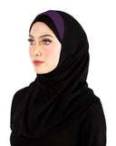 SMALL SIZE FESTIVE  Amira Cotton Hijab 1 piece Single Color Pleats - Junior Size