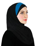 SMALL SIZE FESTIVE  Amira Cotton Hijab 1 piece Single Color Pleats - Junior Size