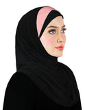 SMALL SIZE FESTIVE  Amira Cotton Hijab 1 piece Single Color Pleats - Junior Size