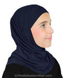 Small size Girl's Khatib Cotton Hijab 2 piece Amira Headscarf for Ages 5 & Under