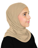 Small size Girl's Khatib Cotton Hijab 2 piece Amira Headscarf for Ages 5 & Under