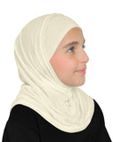 Small size Girl's Khatib Cotton Hijab 2 piece Amira Headscarf for Ages 5 & Under