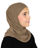 Small size Girl's Khatib Cotton Hijab 2 piece Amira Headscarf for Ages 5 & Under