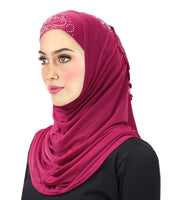 Amour Amira Hijab Women's Headscarf with Lace & Rhinestones