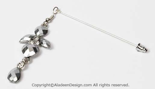 Allure Design Hijab Pin in #1 Silvertone