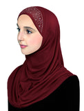 Aiyah Amira Hijab JUNIOR'S (Pre-teen/Petite) SIZE 1 piece Lycra pull on Hijab