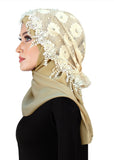 Salma Hijab Lace Cap & Chiffon Scarf 2 Piece Set NEW 2023 Colors!