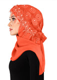 Salma Hijab Lace Cap & Chiffon Scarf 2 Piece Set NEW 2023 Colors!