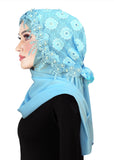 Salma Hijab Lace Cap & Chiffon Scarf 2 Piece Set NEW 2023 Colors!