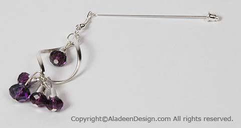 Spiral Hijab Pin # 1 Purple - MiddleEasternMall