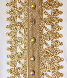 glass crystal rhinestones on the abaya