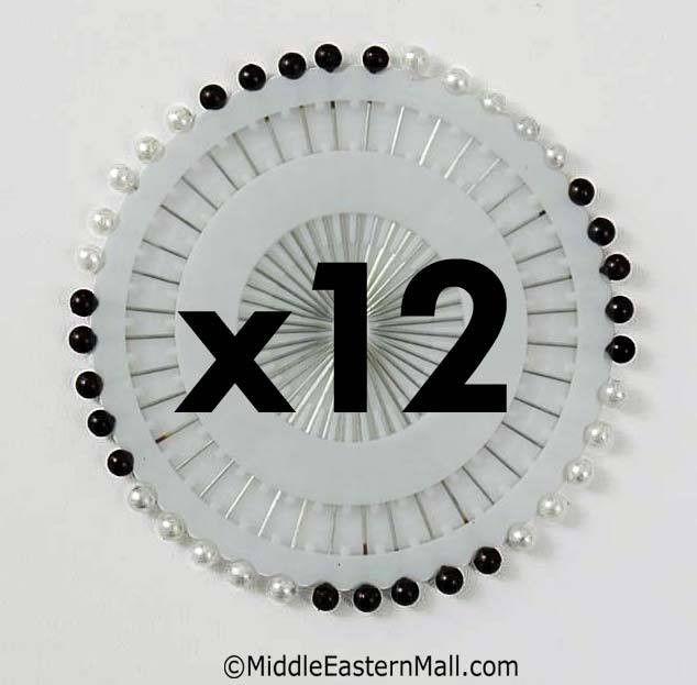 Small Straight Hijab Pins Black & White – MiddleEasternMall
