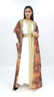 Ottoman abaya from Turkey lycra inner abaya with chiffon duster cape