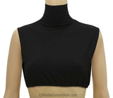 Mock Turtleneck Dickey Cotton Crop Top Size Small (wear underneath to cover neck & chest)