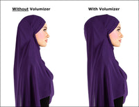 Wholesale Set of 6  Hijab Undercap Volumizer Bonnet with ties & Tulle Flower 3 White & 3 Black