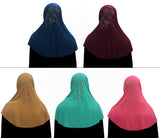 Wholesale Yasmine Khimar Hijab 1 piece Lycra Amira in 5 colors  CLOSEOUT CLEARANCE