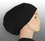 MEDIUM SIZE : Wholesale 1 Dozen Cotton Snood Hijab Caps In 10 colors CLEARANCE