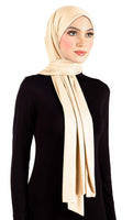 Cotton Jersey Hijab Extra Long Soft Stretchy Shawl 78" x 30" Rectangle