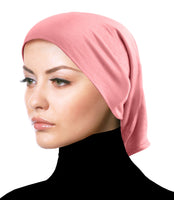 rose pink cotton underscarf hijab cap
