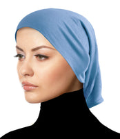 winter blue undercap tube hijab headband