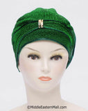 Emerald Green Dazzle Hijab Caps