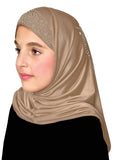 Wholesale 1 Dozen Aiyah Amira Hijab GIRL'S 1 piece Lycra with Rhinestones