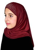 Wholesale 1 Dozen Aiyah Amira Hijab GIRL'S 1 piece Lycra with Rhinestones